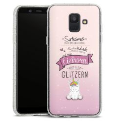 Silikon Glitter Case transparent-silber