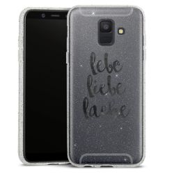 Silikon Glitter Case transparent-silber