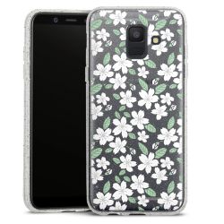 Silicone Glitter Case silver glitter