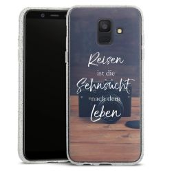 Silikon Glitter Case transparent-silber