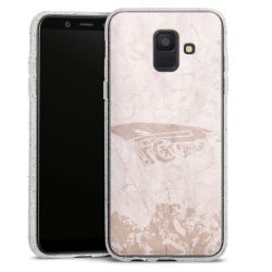 Silikon Glitter Case transparent-silber