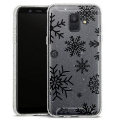 Silicone Glitter Case silver glitter