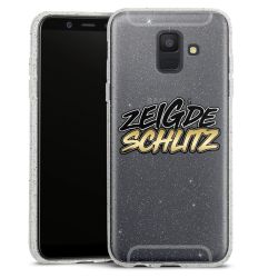 Silikon Glitter Case transparent-silber