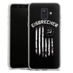 Silikon Glitter Case transparent-silber