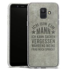 Silikon Glitter Case transparent-silber