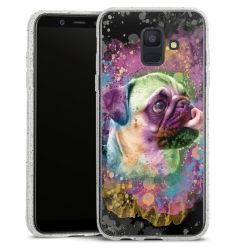 Silikon Glitter Case transparent-silber