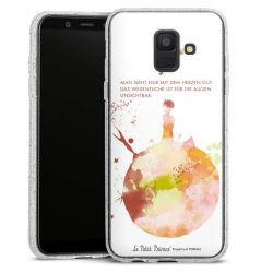 Silikon Glitter Case transparent-silber