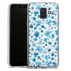 Silicone Glitter Case silver glitter