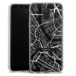 Silikon Glitter Case transparent-silber