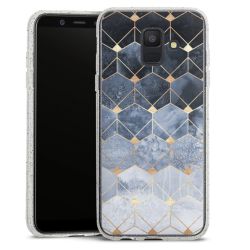 Silicone Glitter Case silver glitter