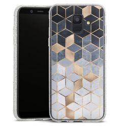 Silicone Glitter Case silver glitter