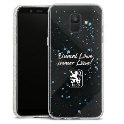 Silikon Glitter Case transparent-silber