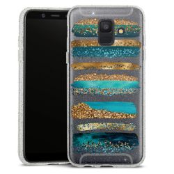 Silicone Glitter Case silver glitter