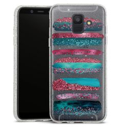 Silicone Glitter Case silver glitter