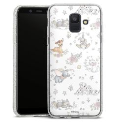 Silicone Glitter Case silver glitter