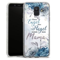 Silikon Glitter Case transparent-silber