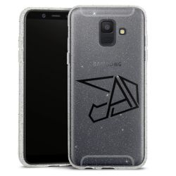 Silikon Glitter Case transparent-silber