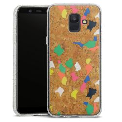 Silicone Glitter Case silver glitter