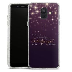 Silikon Glitter Case transparent-silber