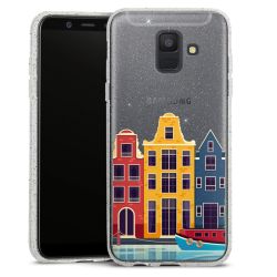 Silicone Glitter Case silver glitter