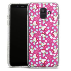 Silikon Glitter Case transparent-silber