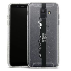 Silikon Glitter Case transparent-silber