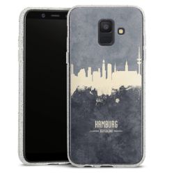 Silikon Glitter Case transparent-silber