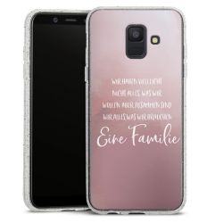 Silikon Glitter Case transparent-silber