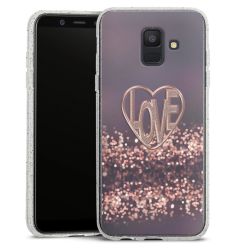 Silicone Glitter Case silver glitter