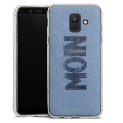 Silikon Glitter Case transparent-silber