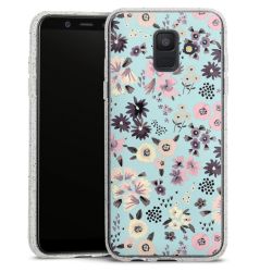 Silicone Glitter Case silver glitter