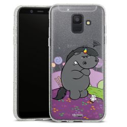 Silikon Glitter Case transparent-silber