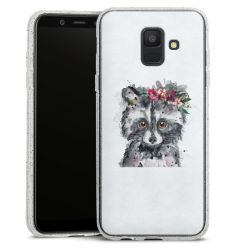 Silikon Glitter Case transparent-silber