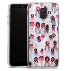 Silicone Glitter Case silver glitter