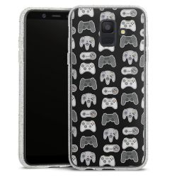 Silicone Glitter Case silver glitter