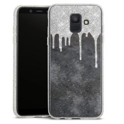 Silicone Glitter Case silver glitter