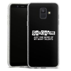 Silicone Glitter Case silver glitter