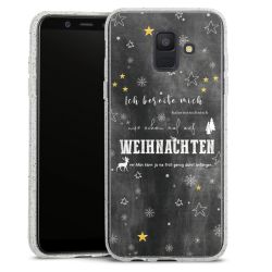 Silikon Glitter Case transparent-silber