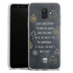 Silikon Glitter Case transparent-silber