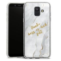 Silikon Glitter Case transparent-silber