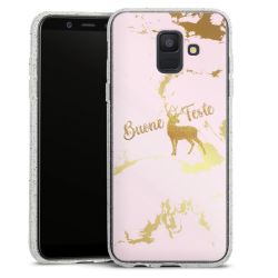 Silicone Glitter Case silver glitter