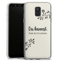 Silikon Glitter Case transparent-silber