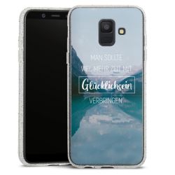 Silikon Glitter Case transparent-silber