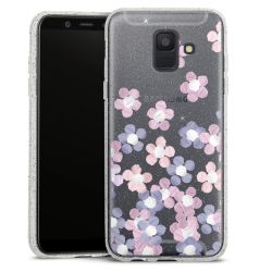 Silicone Glitter Case silver glitter