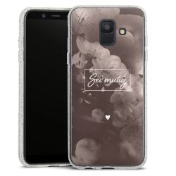 Silikon Glitter Case transparent-silber