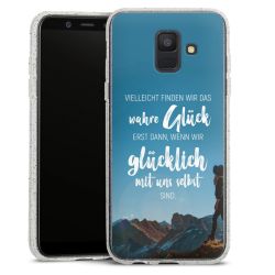 Silikon Glitter Case transparent-silber