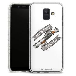 Silicone Glitter Case silver glitter