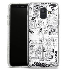 Silikon Glitter Case transparent-silber