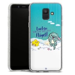 Silikon Glitter Case transparent-silber