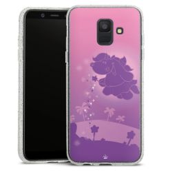 Silikon Glitter Case transparent-silber